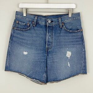 Levi’s Medium Wash Button Fly Cutoff Denim Shorts